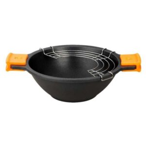 Wok Bra 28 cm efficient cacerola cóncava con tapa de cristal