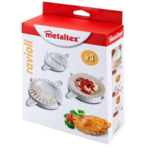 Set 3 moldes para empanadillas metaltex ravioli