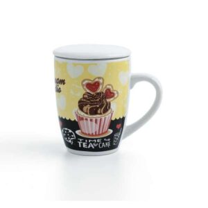 Quid Muffin mug surtido con filtro y tapa 33 cl.