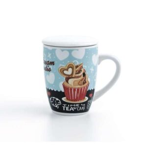 Quid Muffin mug surtido con filtro y tapa 33 cl.